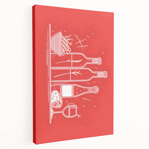 Large canvas print of various colorful fruits and vegetables, perfect for kitchen wall decor.