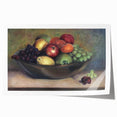 Rolled print of vibrant-colored fruits on a white background, ideal for art wall dining room or classy bathroom wall art.