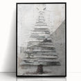 Musical Christmas Tree Art Print - Unique Layered Holiday Wall Decor