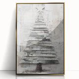 Musical Christmas Tree Art Print - Unique Layered Holiday Wall Decor
