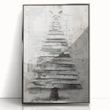 Musical Christmas Tree Art Print - Unique Layered Holiday Wall Decor
