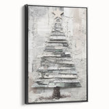 Musical Christmas Tree Art Print - Unique Layered Holiday Wall Decor