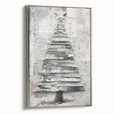 Musical Christmas Tree Art Print - Unique Layered Holiday Wall Decor