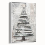 Musical Christmas Tree Art Print - Unique Layered Holiday Wall Decor