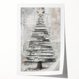 Musical Christmas Tree Art Print - Unique Layered Holiday Wall Decor