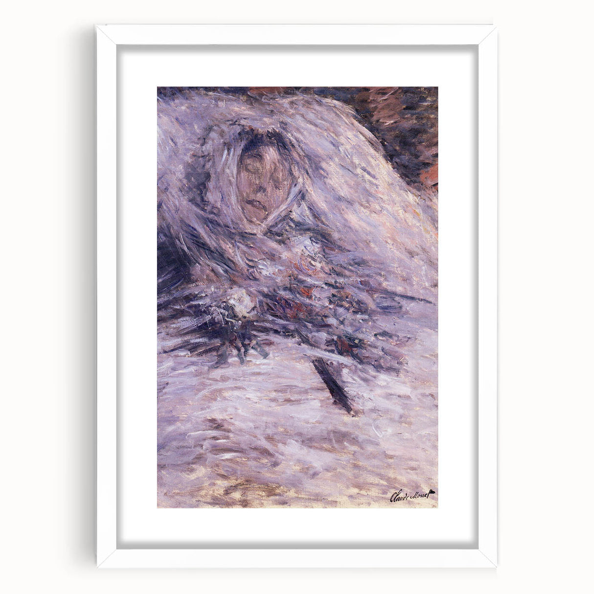 Impressionist Wall Art: Claude Monet's Camille on Her Deathbed Print