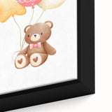 Kids Room Art Prints - Teddy Bear with Balloons Playroom Decor