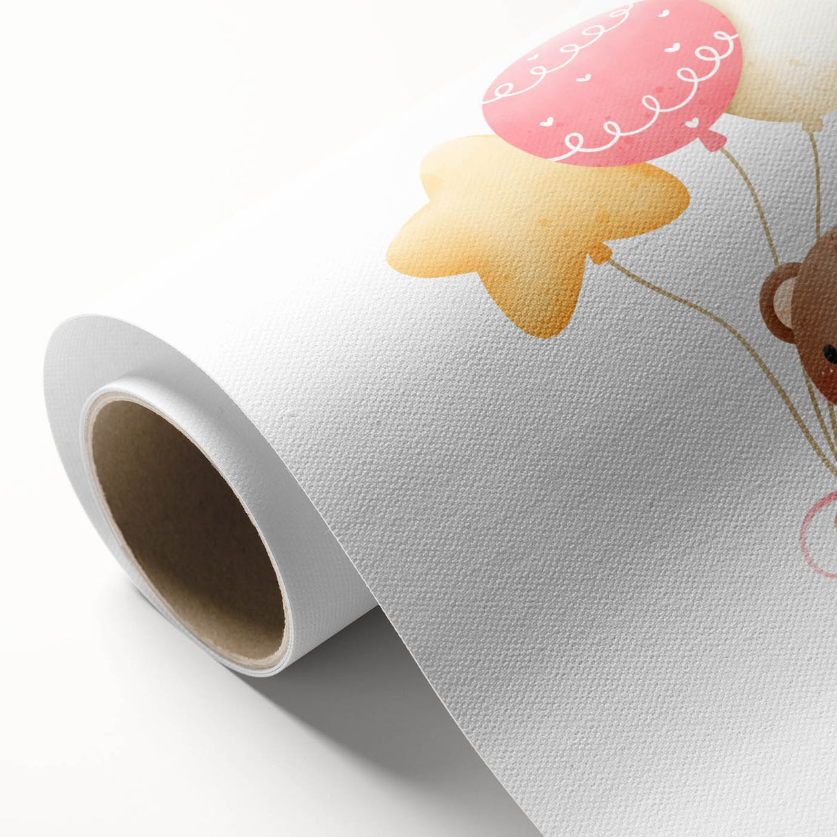 Kids Room Art Prints - Teddy Bear with Balloons Playroom Decor