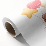 Kids Room Art Prints - Teddy Bear with Balloons Playroom Decor