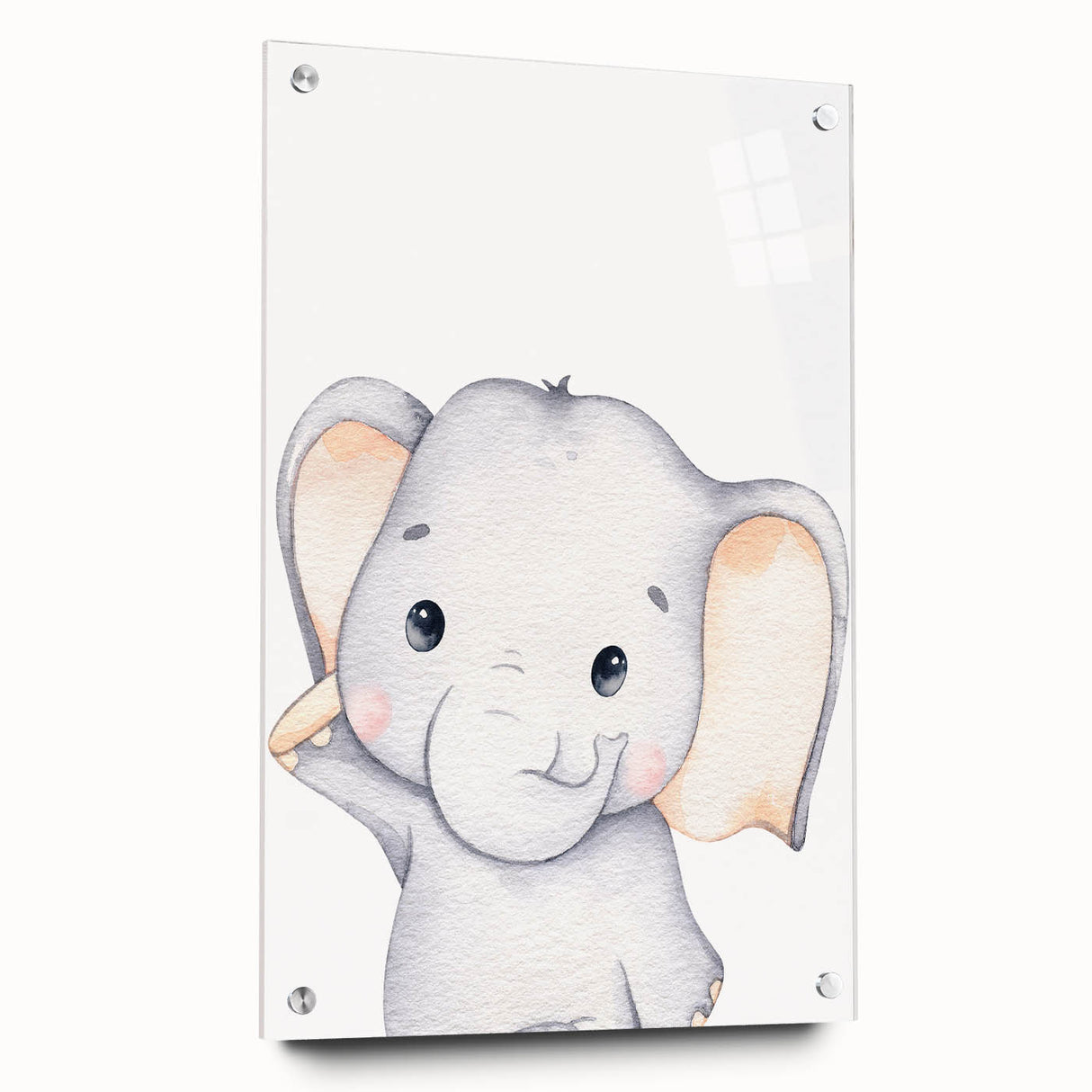 Children’s Wall Art Prints – Cute Watercolor Elephant Canvas