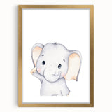 Children’s Wall Art Prints – Cute Watercolor Elephant Canvas