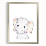 Children’s Wall Art Prints – Cute Watercolor Elephant Canvas