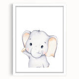 Children’s Wall Art Prints – Cute Watercolor Elephant Canvas