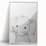 Children’s Wall Art Prints – Cute Watercolor Elephant Canvas