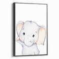 Children’s Wall Art Prints – Cute Watercolor Elephant Canvas