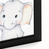 Children’s Wall Art Prints – Cute Watercolor Elephant Canvas
