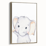Children’s Wall Art Prints – Cute Watercolor Elephant Canvas