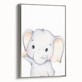 Children’s Wall Art Prints – Cute Watercolor Elephant Canvas