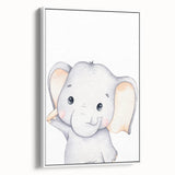 Children’s Wall Art Prints – Cute Watercolor Elephant Canvas