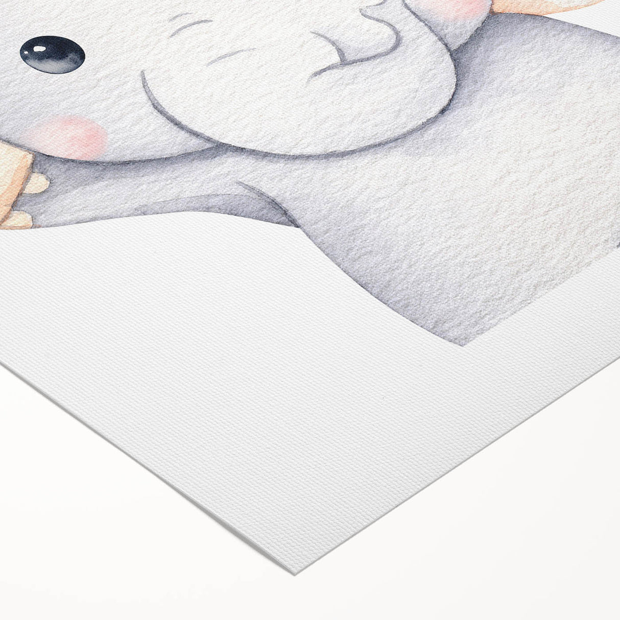 Children’s Wall Art Prints – Cute Watercolor Elephant Canvas