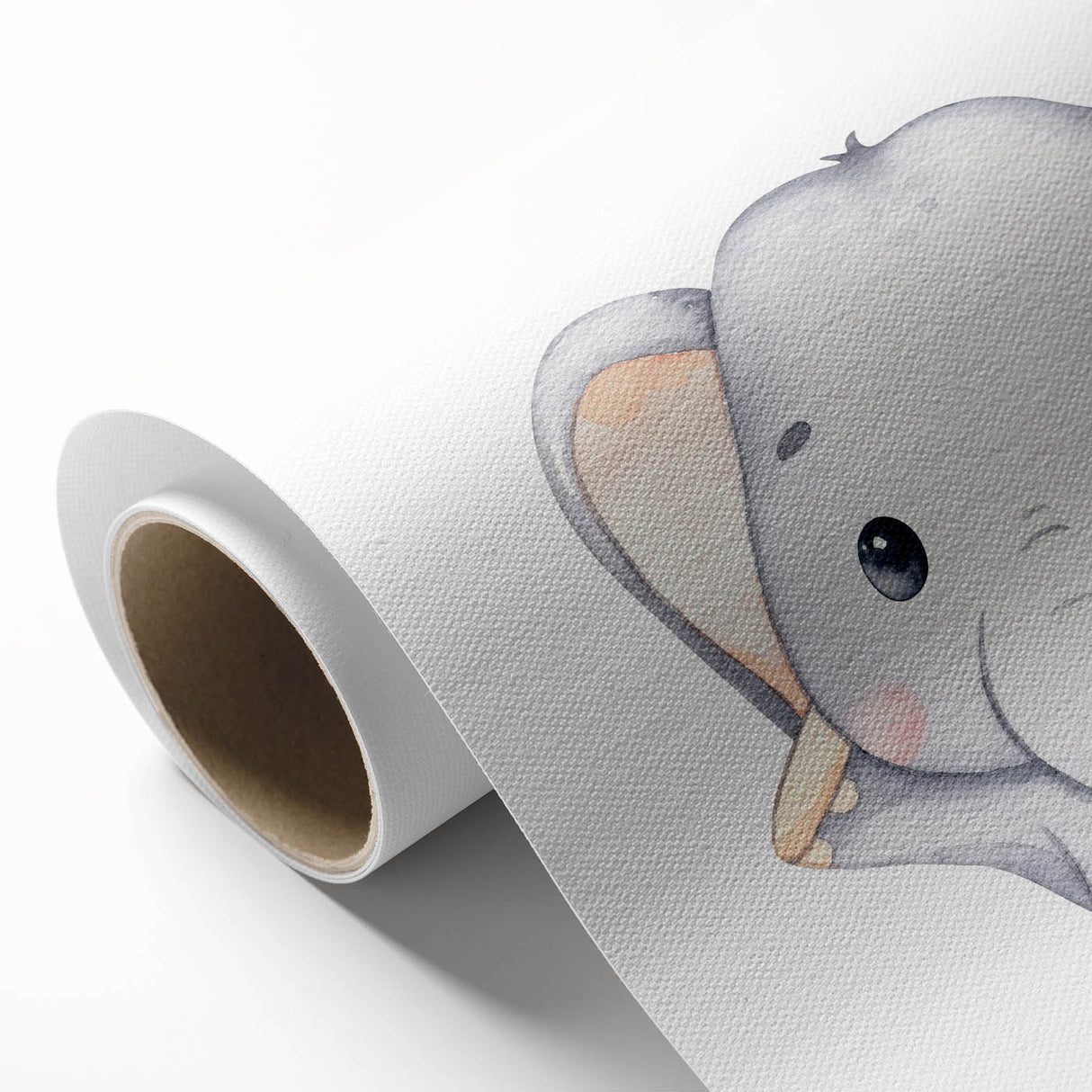 Children’s Wall Art Prints – Cute Watercolor Elephant Canvas