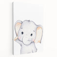 Children’s Wall Art Prints – Cute Watercolor Elephant Canvas