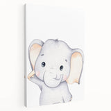 Children’s Wall Art Prints – Cute Watercolor Elephant Canvas