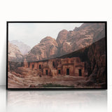 Framed acrylic landscape artwork depicting vibrant canyons in earthy tones, showcasing intricate details and textures, perfect for modern home decor.