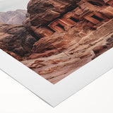 Rolled canvas print showcasing a stunning landscape of colorful canyons, featuring rich earth tones and intricate textures, perfect for home decor or art enthusiasts.
