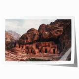 Vibrant landscape print showcasing majestic canyons in rich earthy tones, rolled for easy shipping, perfect for home decor or art enthusiasts.