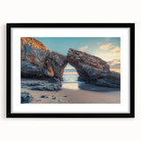 Black framed landscape artwork featuring a serene countryside scene with lush greenery and a bright blue sky, elegantly matted for a polished presentation. Ideal for home decor.