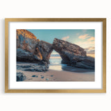 Elegant gold-framed landscape artwork showcasing a serene countryside scene with vibrant colors and intricate details, perfect for home decor.