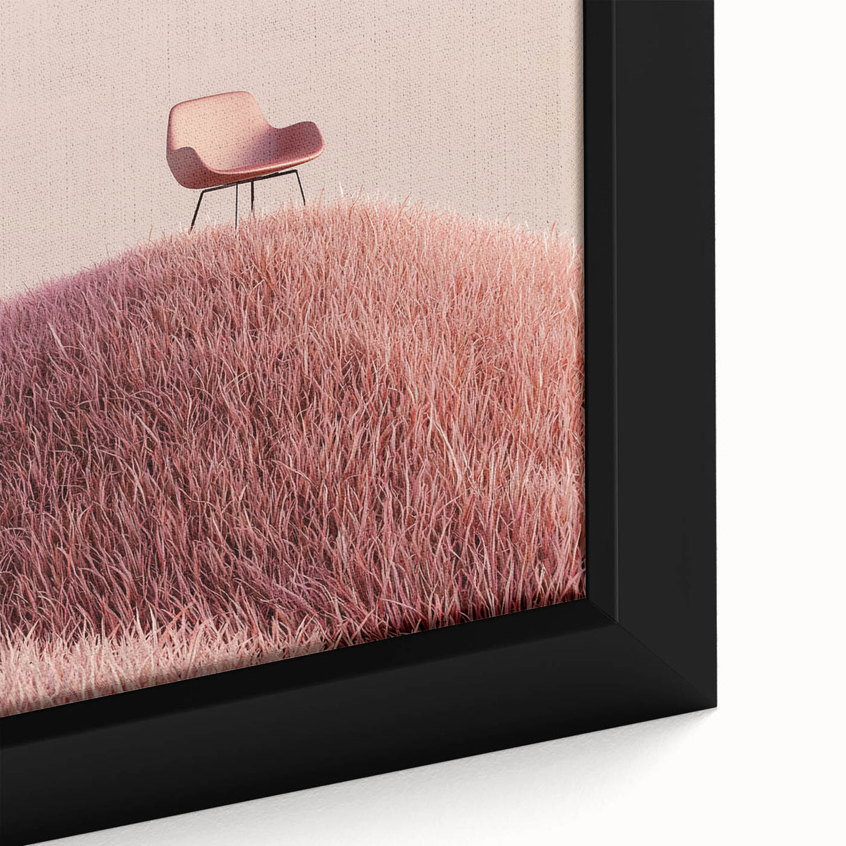 Framed canvas artwork showcasing a close-up of vibrant, textured landscapes with rolling fields, ideal for home decor enthusiasts and nature lovers.
