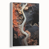 Vintage poster art on framed canvas featuring natural close-ups in vibrant colors, ideal for living room decor.