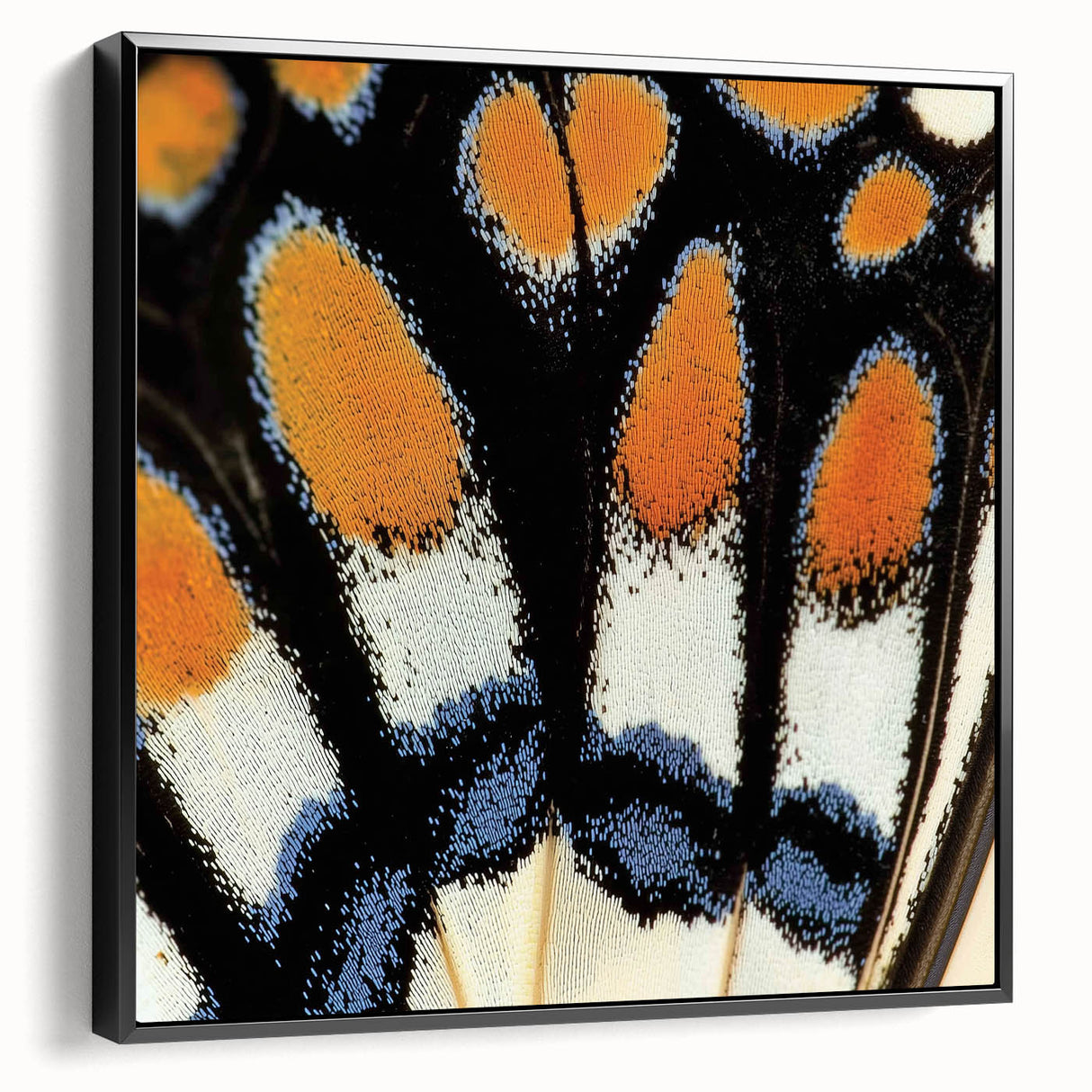 Black and white framed canvas of a vintage landscape painting, ideal for bedroom wall art.