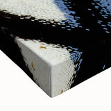 Large art of a black and white landscape painting on stretched canvas, depicting a serene nature scene.