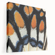 Close-up image of a fox on stretched canvas, featuring earthy brown and orange tones, suitable for kitchen wall art.