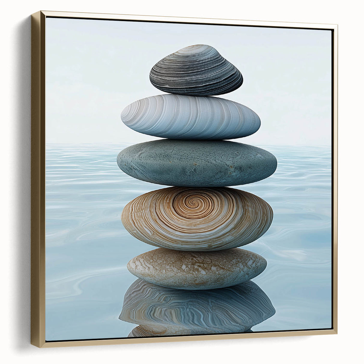 Framed canvas depicting a silver and gold landscape scene, ideal for bedroom wall art.