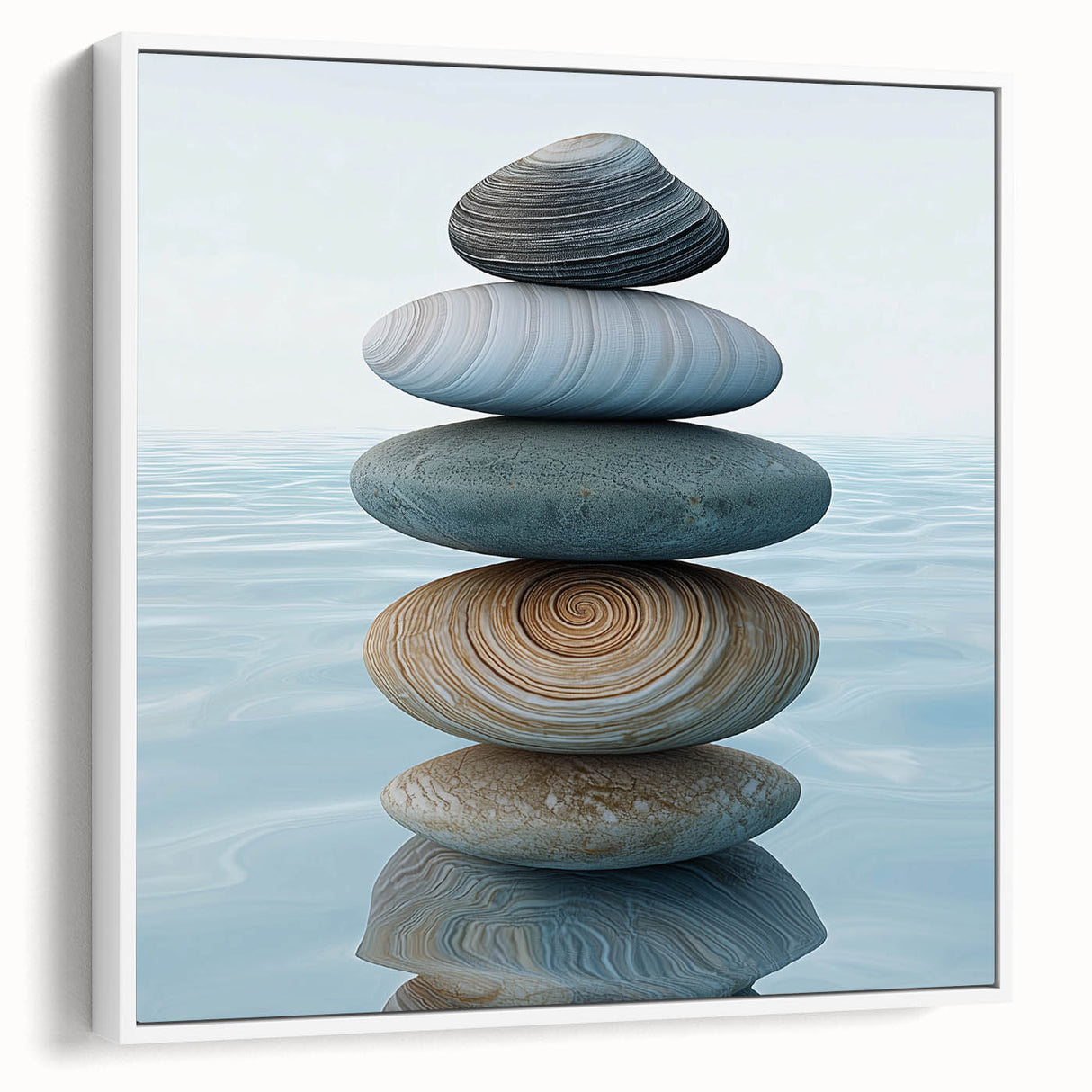 Vintage poster art of colorful nature elements on a white framed canvas, suitable for extra large living room wall art.