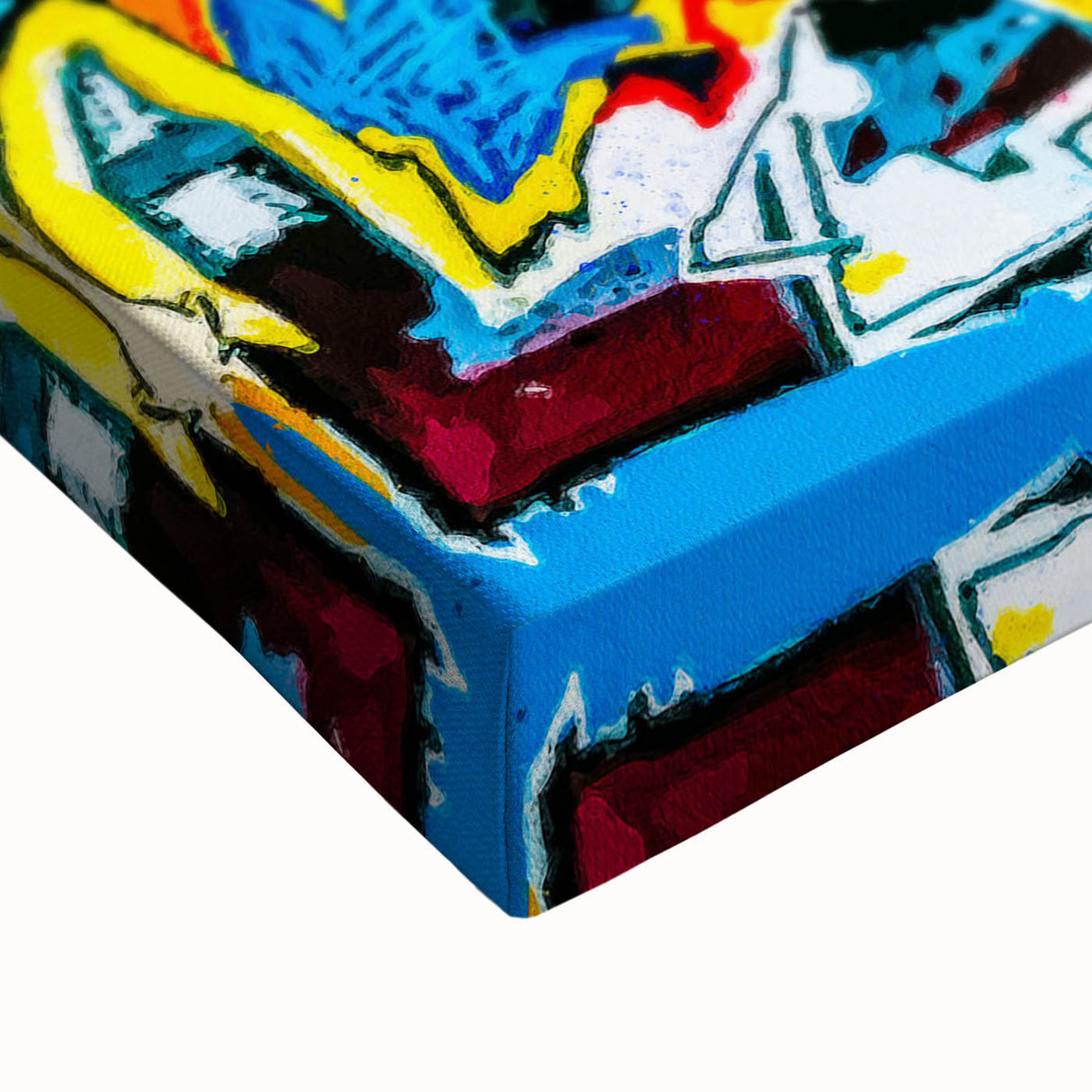 Colorful Pop Art Wall Art - Bold Canvas with Red, Yellow, and Blue