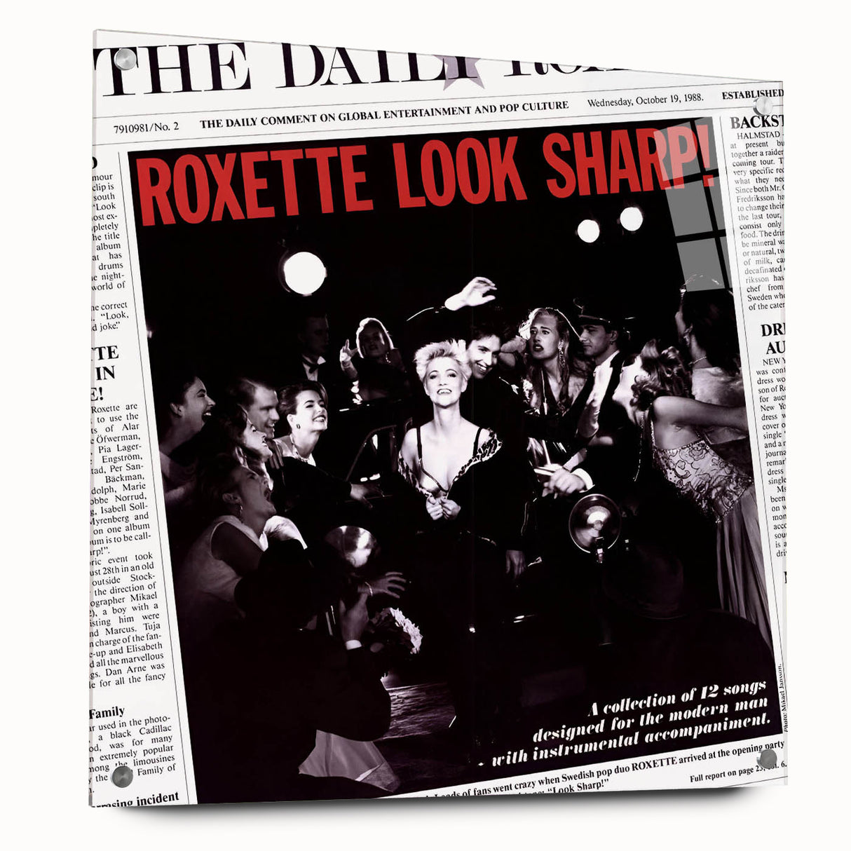 Retro Roxette Look Sharp Poster - Vintage Prints for Wall Art