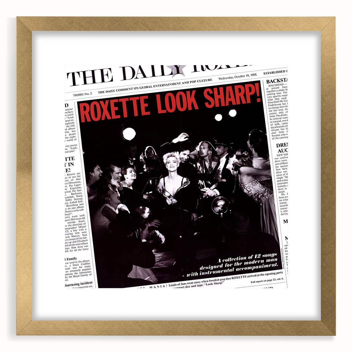 Retro Roxette Look Sharp Poster - Vintage Prints for Wall Art