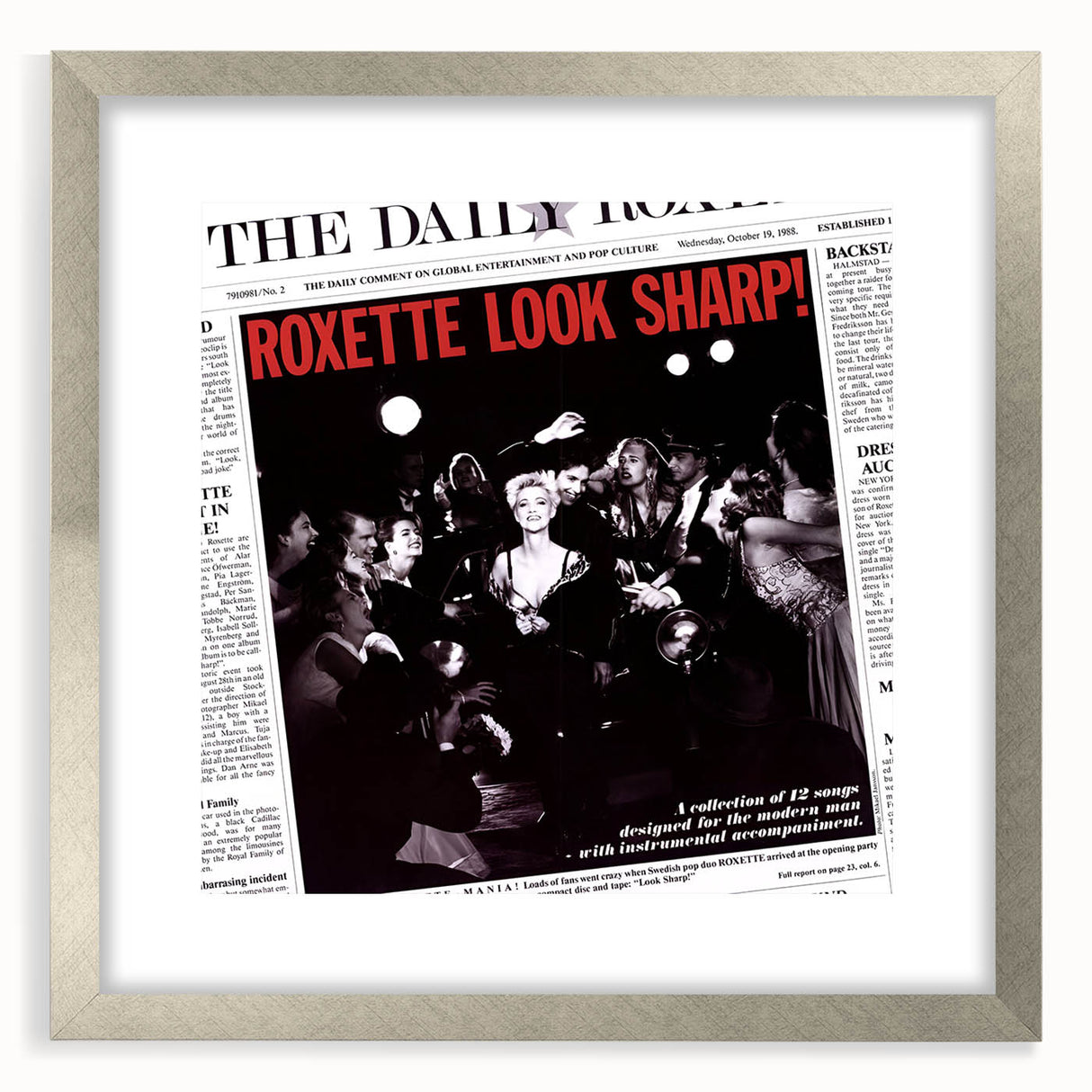 Retro Roxette Look Sharp Poster - Vintage Prints for Wall Art