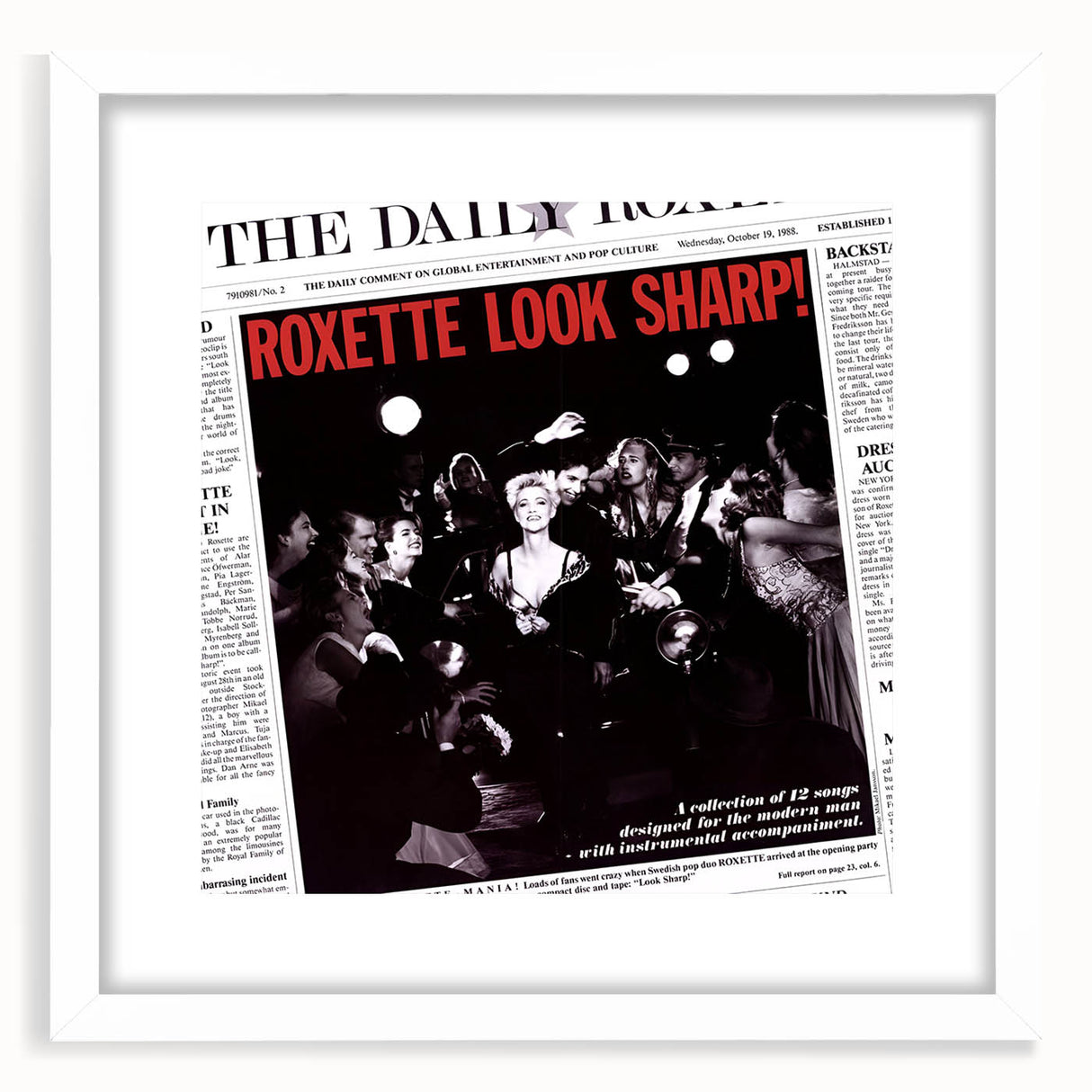 Retro Roxette Look Sharp Poster - Vintage Prints for Wall Art
