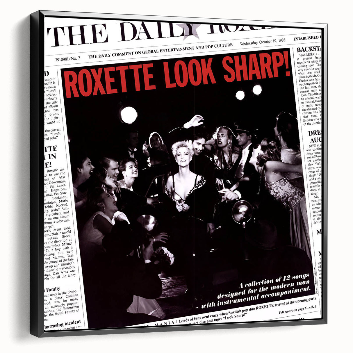 Retro Roxette Look Sharp Poster - Vintage Prints for Wall Art