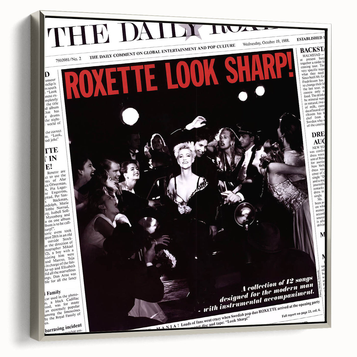 Retro Roxette Look Sharp Poster - Vintage Prints for Wall Art