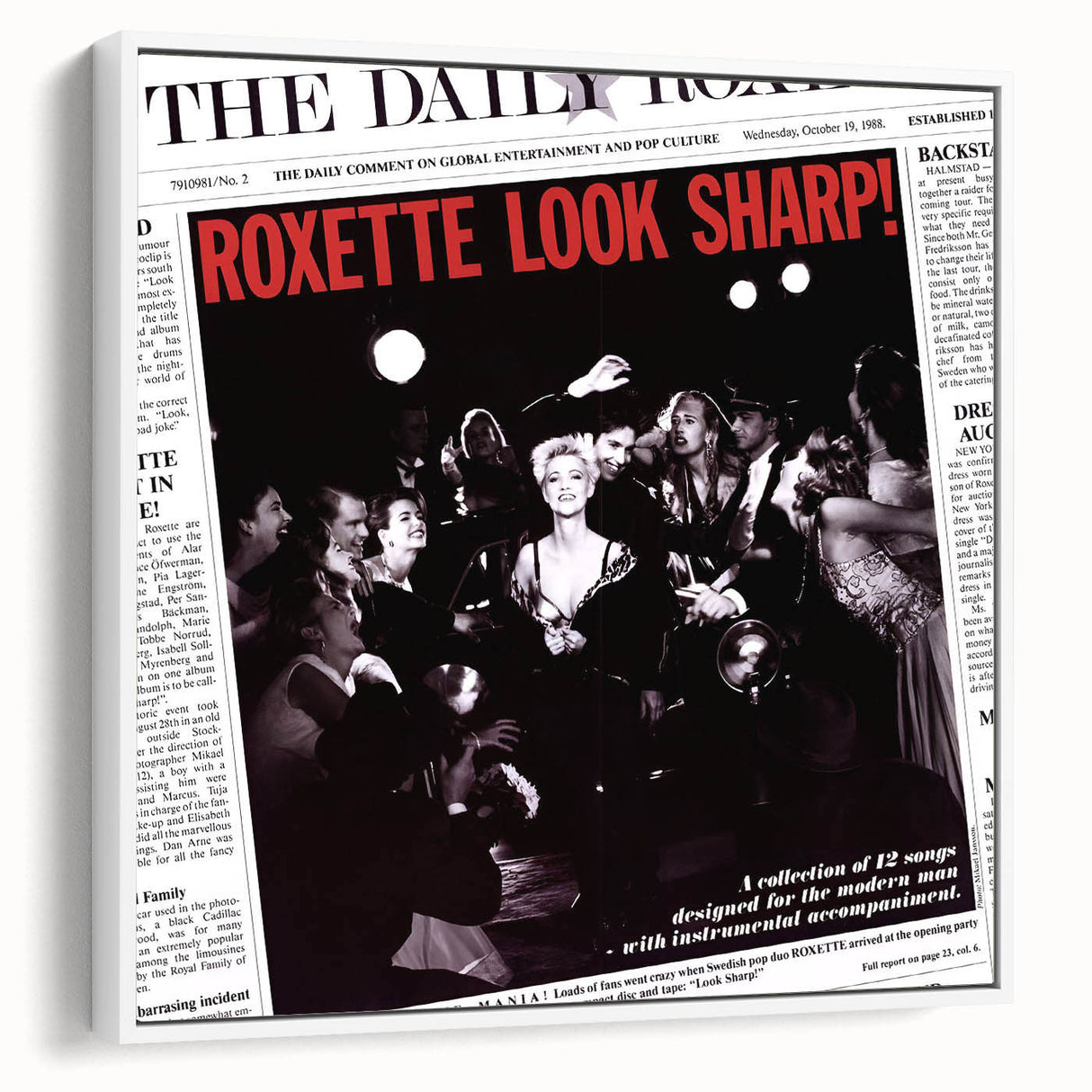 Retro Roxette Look Sharp Poster - Vintage Prints for Wall Art