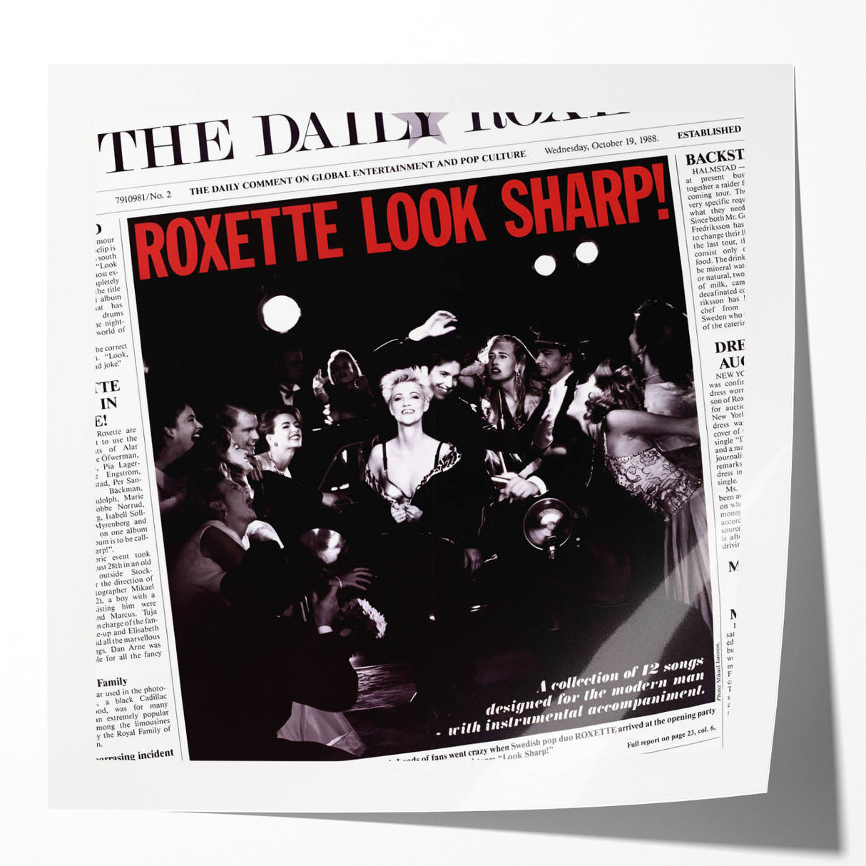 Retro Roxette Look Sharp Poster - Vintage Prints for Wall Art