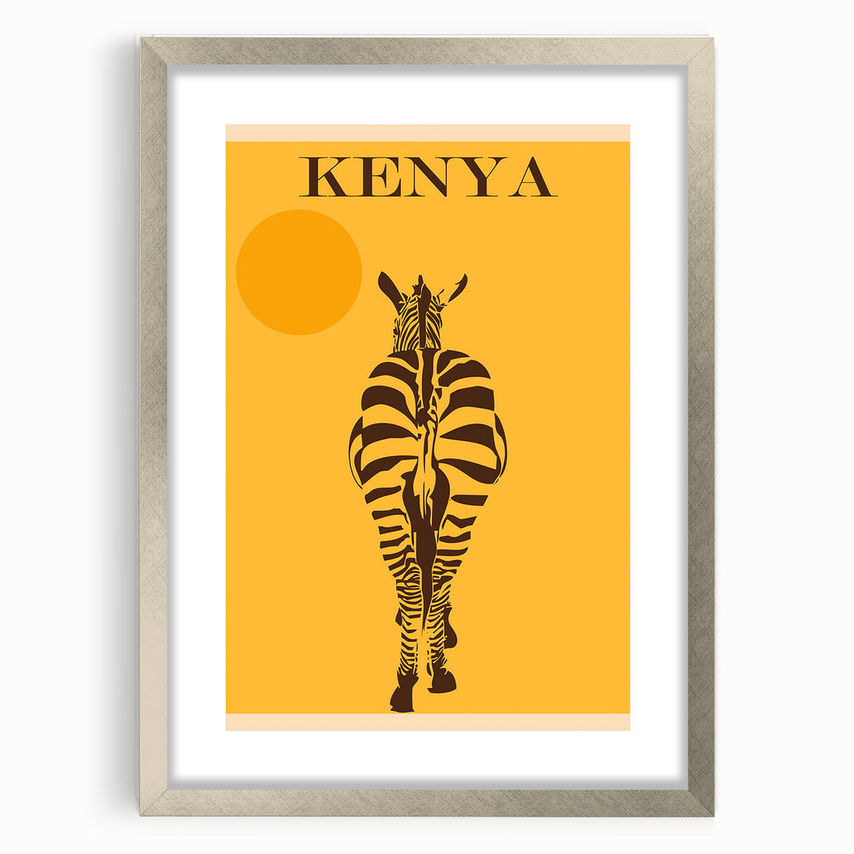 Retro Kenya Travel Poster – Vintage Prints & Mid-Century Modern Art