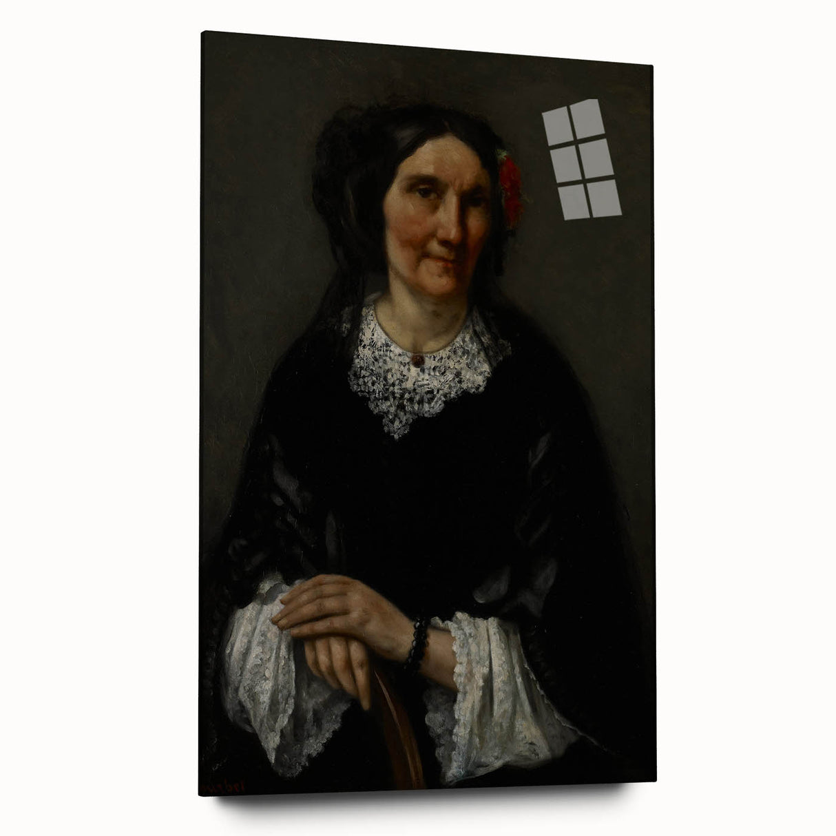 Realism Art Prints - Portrait of a Woman by Gustave Courbet